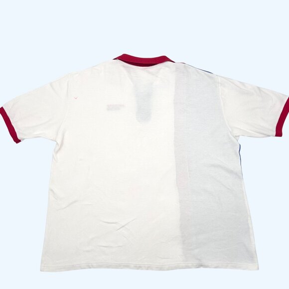 VINTAGE AMERICAN MOTORS DEALER POLO SHIRT RED WHITE & BLUE SHORT SLEEVE 2XL - Picture 3 of 5